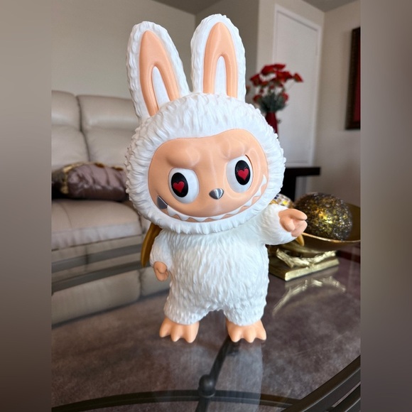 3D Printed Adorable White and Cream Labubu Decor. - Picture 8 of 14